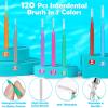 Modacraft 120Pcs Interdental Brush 7 Sizes Braces Brush Toothpicks with Soft Bristles 360 Bendable Floss Heads Dental Brushes Between Teeth Gum Braces Cleaning Kit Oral Tooth Cleaning Tool view 4