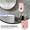 Zerodeko Automatic Toothpaste Squeezer for Easy Dispensing Wall-Mounted No Drill Toothpaste Tube Roller for Home Organization and Daily Use view 4