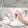 200 Packs Disposable Hand Towels for Bathroom Dinner Napkins Disposable Guest Napkins Disposable Decorative Bathroom Napkins Silver Guest Towels for Dinners Kitchen Parties Weddings Christmas Party view 4