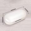Muf 2 in 1 Double Sided Portable Contact Lens Case and Eyeglasses Case,Dual Use Design with Built-in Mirror, Tweezer and Contact Lens Solution Bottle Included for Travel Kit,Pearl White view 2