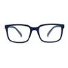 SA106 Stylish Matte Finish Rectangle Plastic Reading Glasses Blue +3.25 view 1