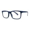 SA106 Stylish Matte Finish Rectangle Plastic Reading Glasses Blue +3.25 view 2