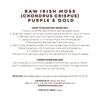 Raw Chondrus Crispus Sea Moss Purple & Gold 4 OZ (Irish Sea Moss) view 2