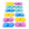 Contact Lenses Cases Flat Ribbed Extra Deep Well - Assorted, 12 Pack Mix view 1