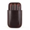 Cigar Case Holder Classic 3-Finger Leather Cigar Case Cigar Humidor Without Steel Cutter view 1