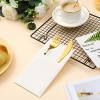 Cindeer 150 Pcs White Linen Dinner Feel Napkins with Built in Flatware Pocket Prefolded Paper Disposable Airlaid Guest Hand Towel for Silverware Wedding Reception Christmas Baby Shower view 3