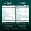 (120 Chews) Fruits and Veggies Supplement - Super Greens Gummies (9 Superfruits & 30 Veggies) Mushrooms, Fruit and Vegetable Vitamins, Non-GMO, Pectin-Based, Gluten-Free, No Capsules view 4