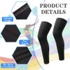 2Pairs Leg Sleeves,Full Leg Compression Sleeve,Compression Long Knee Sleeve,Sports Compression UV Long Leg Sleeves with Anti-slip Silicone Strips for Men Women Running Basketball(White&Black X-Large) view 4