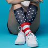 Foot Traffic Compression American Flag Socks S/M, Shoe Size 4-10, One Pair. view 2