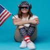Foot Traffic Compression American Flag Socks S/M, Shoe Size 4-10, One Pair. view 3