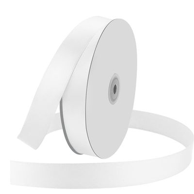 1" Wide x 100 Yards Single Face Polyester Satin Ribbon, Satin Ribbon for Crafts, Gift, Hair Bows, Wedding Party Decoration, Bow Making & Other Projects (White)