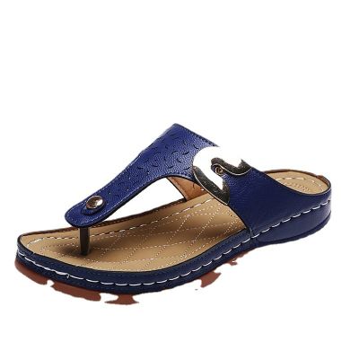 WALLDOR Foot Massager Tools Slippers,for Men Women Shower Sandals Massage,Plus Size Beach Slippers, Summer Fashion Wedge Sandals,Blue,38