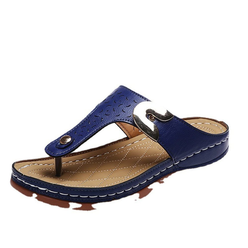 WALLDOR Foot Massager Tools Slippers,for Men Women Shower Sandals Massage,Plus Size Beach Slippers, Summer Fashion Wedge Sandals,Blue,38
