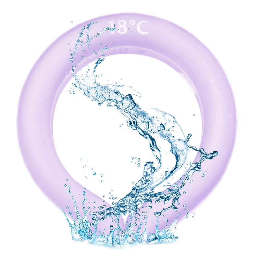 Syrisora Neck Cooler - Rectangular Gel Cold Therapy Reusable, Purple, Polypropylene, 18 cm x 17 cm