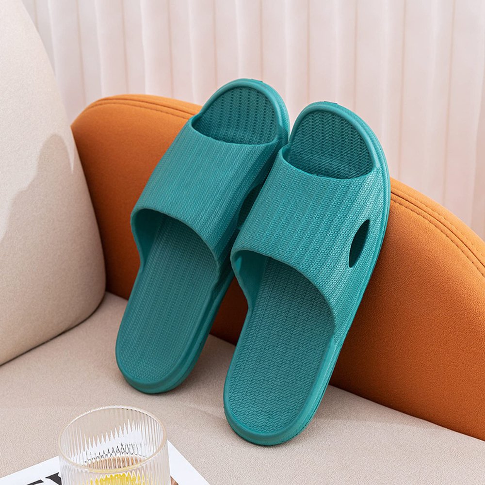 WALLDOR Therapeutic Massage Slippers,Acupressure Foot Massager,Non-Slip Home Slippers, Summer Couple Bathroom Slippers,Green,40-41