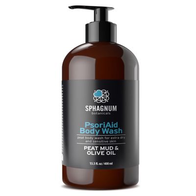 Psoriasis Body Wash  100% Natural pH Balancing Acids and Olive Oil Shower Cream. Sulfate Free, Deep Moisturizing Treatment for Very Dry & Itchy Skin. Good for Relieving Eczema. 13.5 fl. Oz