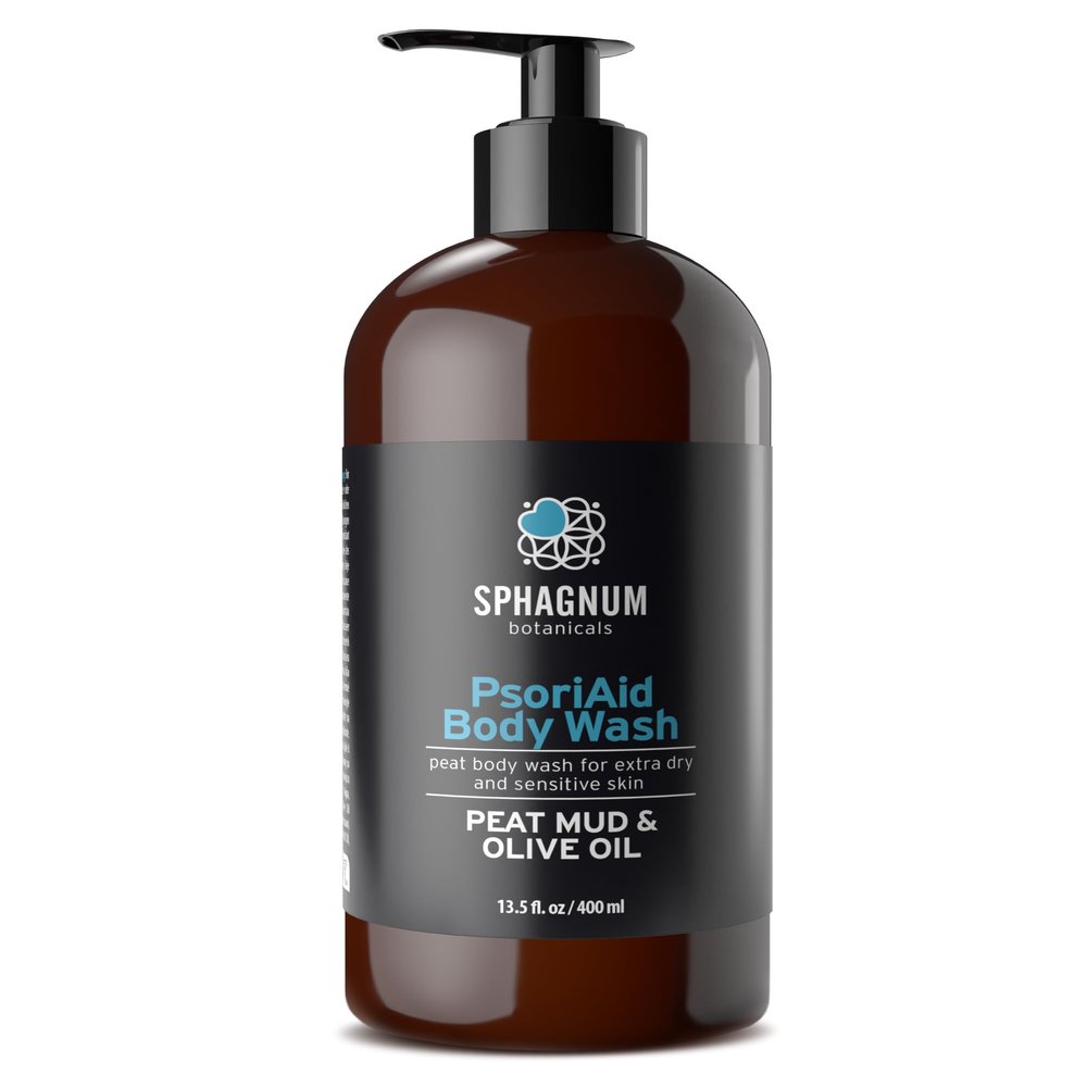 Psoriasis Body Wash 100% Natural pH Balancing Acids and Olive Oil Shower Cream. Sulfate Free, Deep Moisturizing Treatment for Very Dry & Itchy Skin. Good for Relieving Eczema. 13.5 fl. Oz