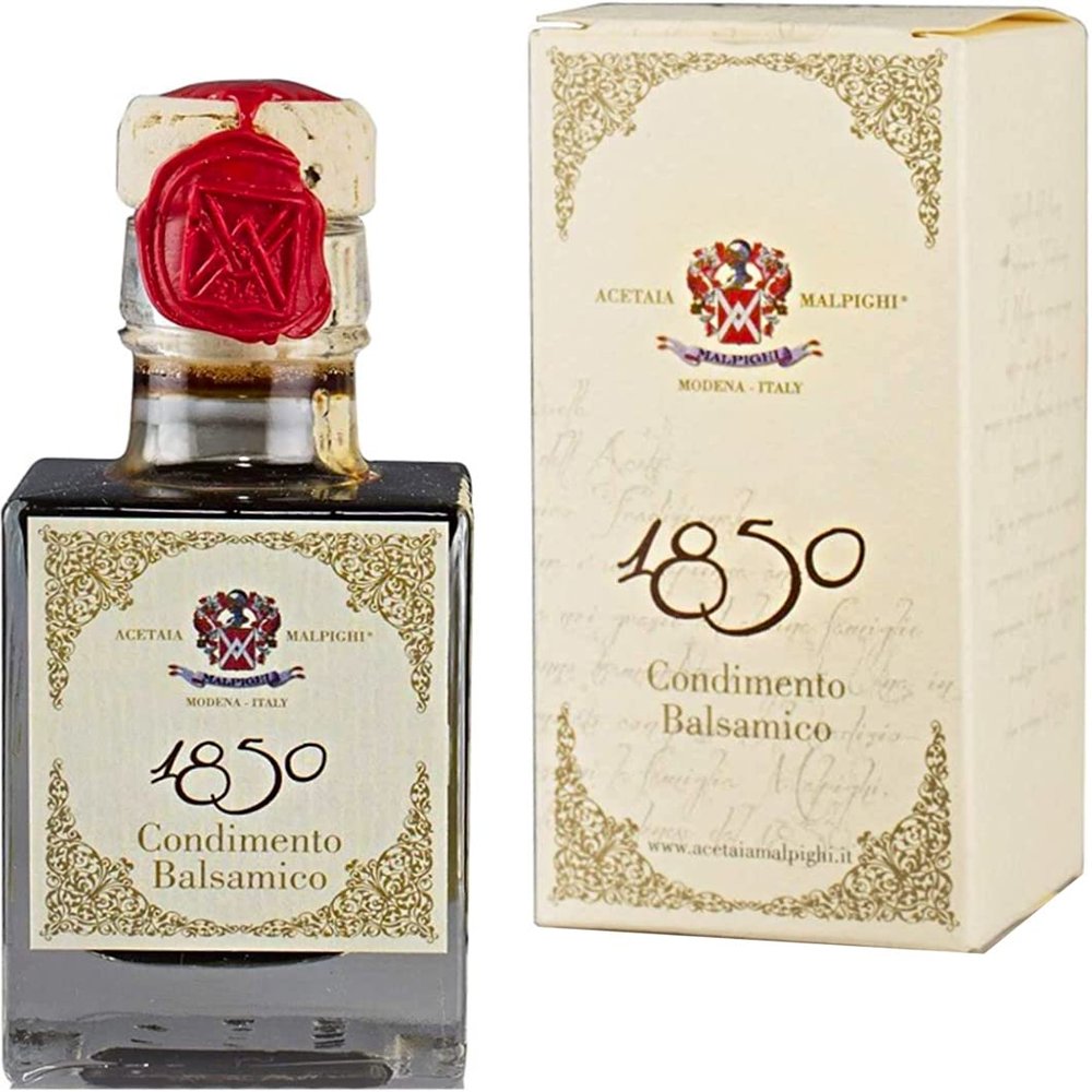 ACETAIA MALPIGHI 100% MADE IN ITALY CONDIMENT WITH Balsamic Vinegar of Modena PGI Aged 8 years or more in Pregiate Botticelle di Rovere 50ml / Acetaia Malpighi, Italy