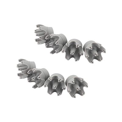 EXCEART Electric Massage Head Replacement 8Pcs Kneading Vibrating Massager Heads for Neck and Body Stress Relief Durable Grey Massager Accessories