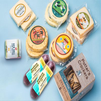 Cheese Bros. World's Cheesiest Dad Father's Day Deluxe Gift Box | Wisconsin | Includes Italian Fratello, Gouda, Aged Cheddar, Classic Mustard, Artisan Salami and Crackers | Great Food Gifting Idea!