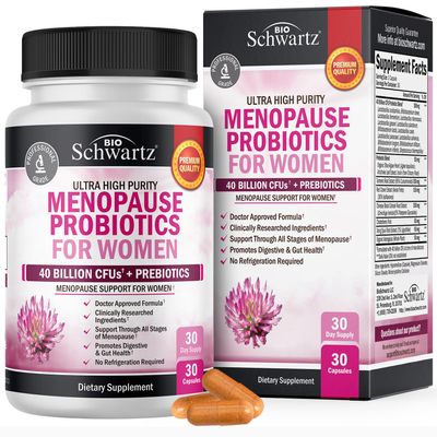 Menopause Supplements for Women - 40 Billion CFU Menopause Probiotics for Women - Support for Hot Flashes Night Sweats Mood Swings and Balance - Non-GMO, 30 Easy-Swallow Capsules, 30 Servings