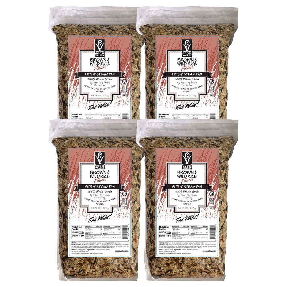 Goose Valley Brown & Wild Rice Fusion, 5 lb, 2.27 kg (Pack of 4)