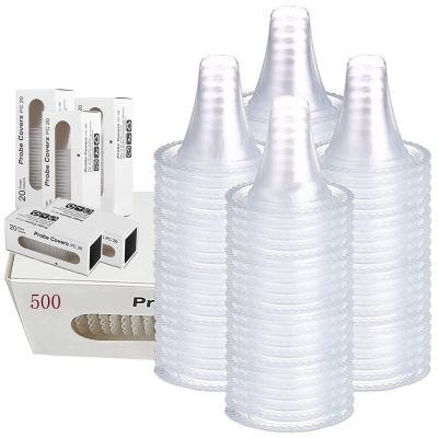 500pcs Ear Thermometer Probe Covers, Lens Filters, Refill Caps Compatible for All Braun Thermometer Models Digital Disposable Covers