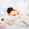 WDF 7oz Clear Dessert Cups Disposable - 96 Pack Dessert Cups With Mini Gold Spoons Plastic Parfait Cups Medium to Large 48 Ice Cream Plastic Cups & 48 Gold Tasting Spoons for Party & Thanksgiving view 4