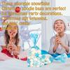 AKOAK 100 Pcs Christmas Candy Bag, Transparent Snowflake Cellophane Cookie Bag, Winter Snowflake Treatment Bag, for Christmas Holiday Party Gifts Favored Supplies view 3