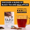 TAZO Organic Chai Black Tea Bags, Blend of Black Teas, Ginger, Cinnamon, Black Pepper & Cardamom, 96 Total Tea Bags (16ct - Pack of 6) view 4