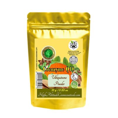 15g Coenzyme Q10 (Ubiquinone, Coq10) Powder Cosmetic Antioxidant Firming Skin Care, Make DIY Liquid Face Serum, Cream, Lotion, Moisturizer, Tighten Sagging Skin, Improve Stretch Marks Appearance