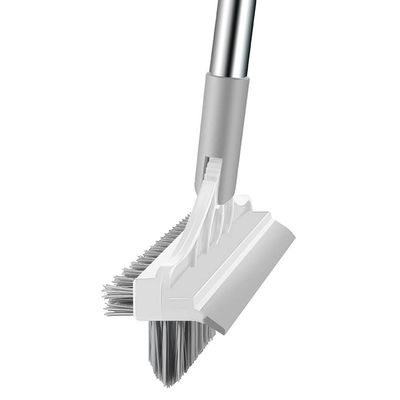 3 in 1 Floor Scrub Brush with Squeegee, Floor Scrub Brush with Long Handle, 180 Rotating Brush Head for Floor Kitchen Wall Deck Tile Cleaning