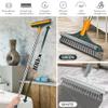 3 in 1 Floor Scrub Brush with Squeegee, Floor Scrub Brush with Long Handle, 180 Rotating Brush Head for Floor Kitchen Wall Deck Tile Cleaning view 2