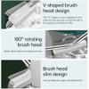 3 in 1 Floor Scrub Brush with Squeegee, Floor Scrub Brush with Long Handle, 180 Rotating Brush Head for Floor Kitchen Wall Deck Tile Cleaning view 3
