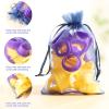 100PCS Organza Gift Bags, 4x6" Wedding Favors Gift Drawstring Bags, Navy Mesh Bags for Christmas, Thanksgiving, Valentines Day Display Drawstring Pouches, Bathroom Soaps, Makeup Organza Favor Bags view 2