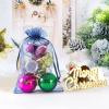 100PCS Organza Gift Bags, 4x6" Wedding Favors Gift Drawstring Bags, Navy Mesh Bags for Christmas, Thanksgiving, Valentines Day Display Drawstring Pouches, Bathroom Soaps, Makeup Organza Favor Bags view 4