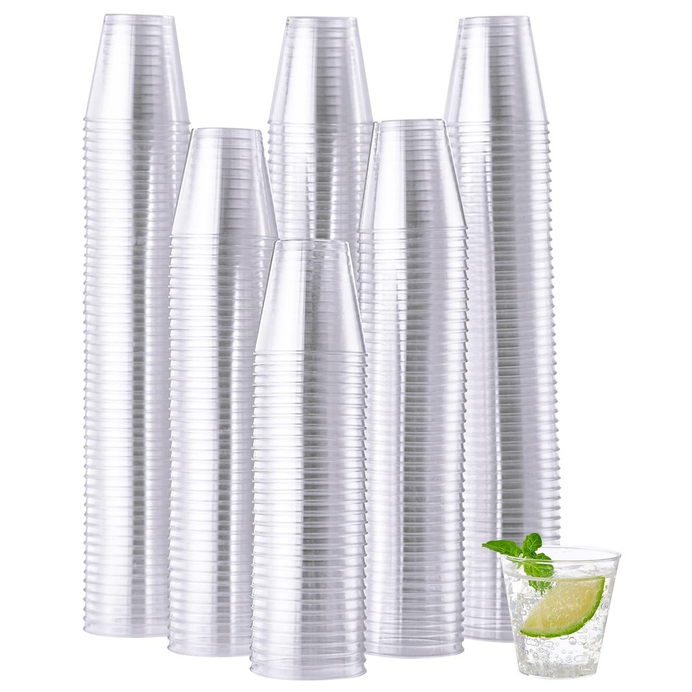 JOLLY CHEF 1000 Plastic Shot Glasses-1.5 oz Disposable Cups-1.5 Ounce Plastic Shot Cups for Weddings Halloween, Thanksgiving, Christmas Party