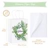 24 Pieces Wedding Gift Bags and 38 Sheets Wrapping Tissue Paper 10 x 7.87 x 3.15 Inch White Welcome Bags with Handles Packaging and Storage Tissue Paper for Wedding Birthday Party Favors Supplies view 2