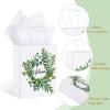 24 Pieces Wedding Gift Bags and 38 Sheets Wrapping Tissue Paper 10 x 7.87 x 3.15 Inch White Welcome Bags with Handles Packaging and Storage Tissue Paper for Wedding Birthday Party Favors Supplies view 3