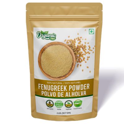 Organic Zing Fenugreek Powder Also Known As Methi Seed Powder, Trigonella Foenum-Graecum | Vegan | Preservative Free | Product of India - 907g Resealable Pack