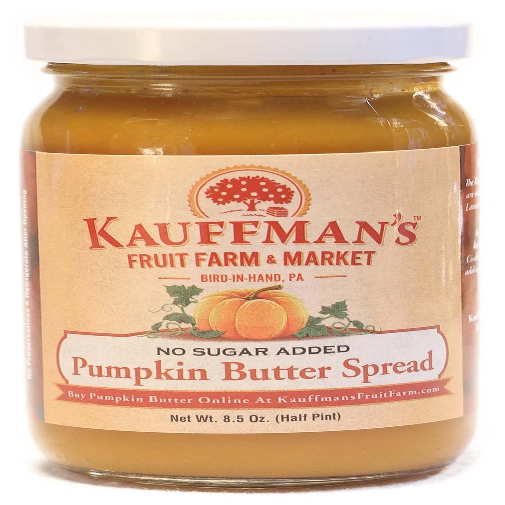 Kauffman Orchards Homemade Pumpkin Butter Spread, No Granulated Sugar Added, 8.5 Oz. (Case of 12)