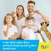 55Dental Kids Toothbrush Set of Soft Giraffe Toothbrush for Kids 3-12. Easy-Grip, Bristle Cover, Self-Standing & Splited Bottom for Cup Rim. by Lix, 4 Colors view 4