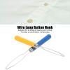2PCS Button Hook, Shirt Coat Buttoning Aid One Hand Button Tool Stainless Steel Thread Loop Sewing Embroidery Tool view 3