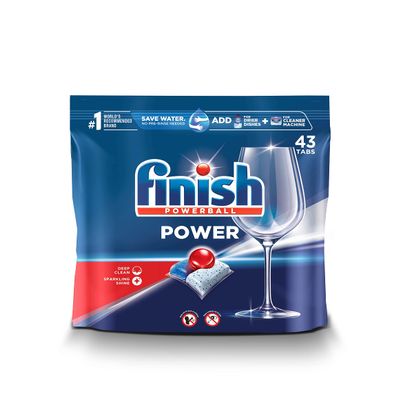 Finish Power - 43ct - Dishwasher Detergent - Powerball - Dishwashing Tablets - Dish Tabs, (Pack of 4)
