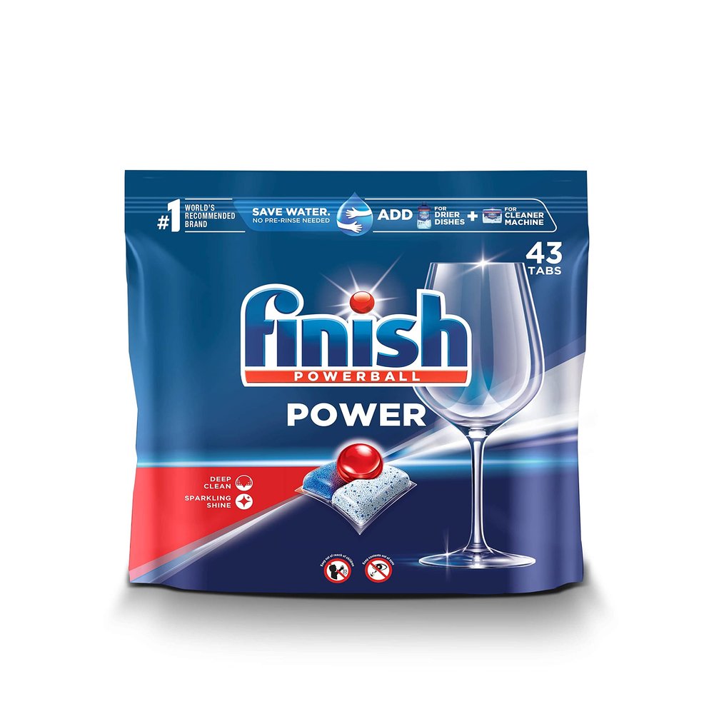 Finish Power - 43ct - Dishwasher Detergent - Powerball - Dishwashing Tablets - Dish Tabs, (Pack of 4)