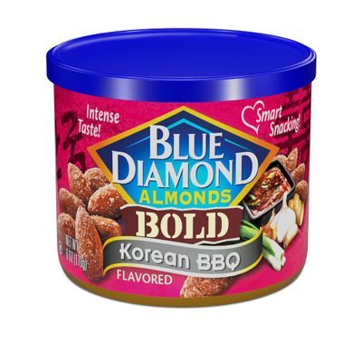 Blue Diamond Almonds, BOLD Korean BBQ Snack Almonds, 6 Ounce Can