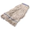 SPARTA Flo-Pac Acrylic Mop Head, Loop-Ended, Narrow Band with 1" Blue Band for Organized Cleaning, X-Large, Natural, (Pack of 12) view 1