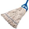 SPARTA Flo-Pac Acrylic Mop Head, Loop-Ended, Narrow Band with 1" Blue Band for Organized Cleaning, X-Large, Natural, (Pack of 12) view 3