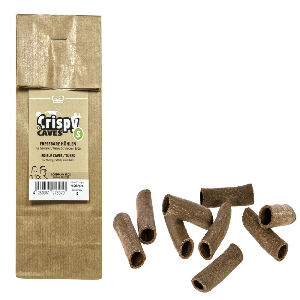 GlasGarten Crispy Caves - Tasty Edible Caves/Tubes (Size S - 9 pcs)