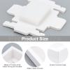 BENECREAT 16 Packs 3.3x3.3x1.3inch Clear Frosted PVC Cover Drawer Boxes, Square White Kraft Present Packaging Boxes for Party Favor Treats, Bakery, and Jewelry Packaging view 4